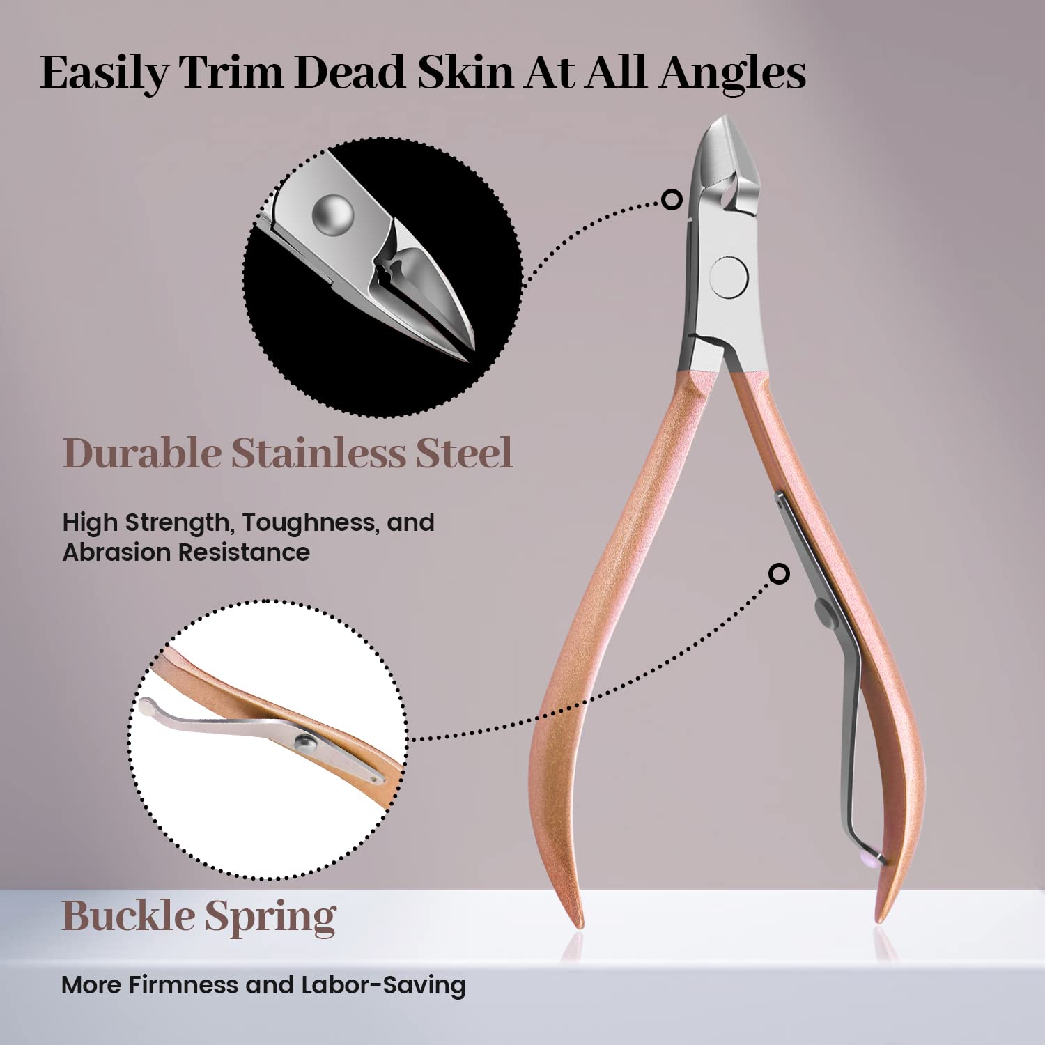 26 in 1 Manicure Set - Professional Manicure Kit Pedicure Kit, Stainless Steel Nail Clippers Set Nail Care Kit with Travel Case Pink - Image 5
